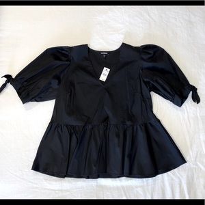 Express Puff Tie Sleeve Blouse
